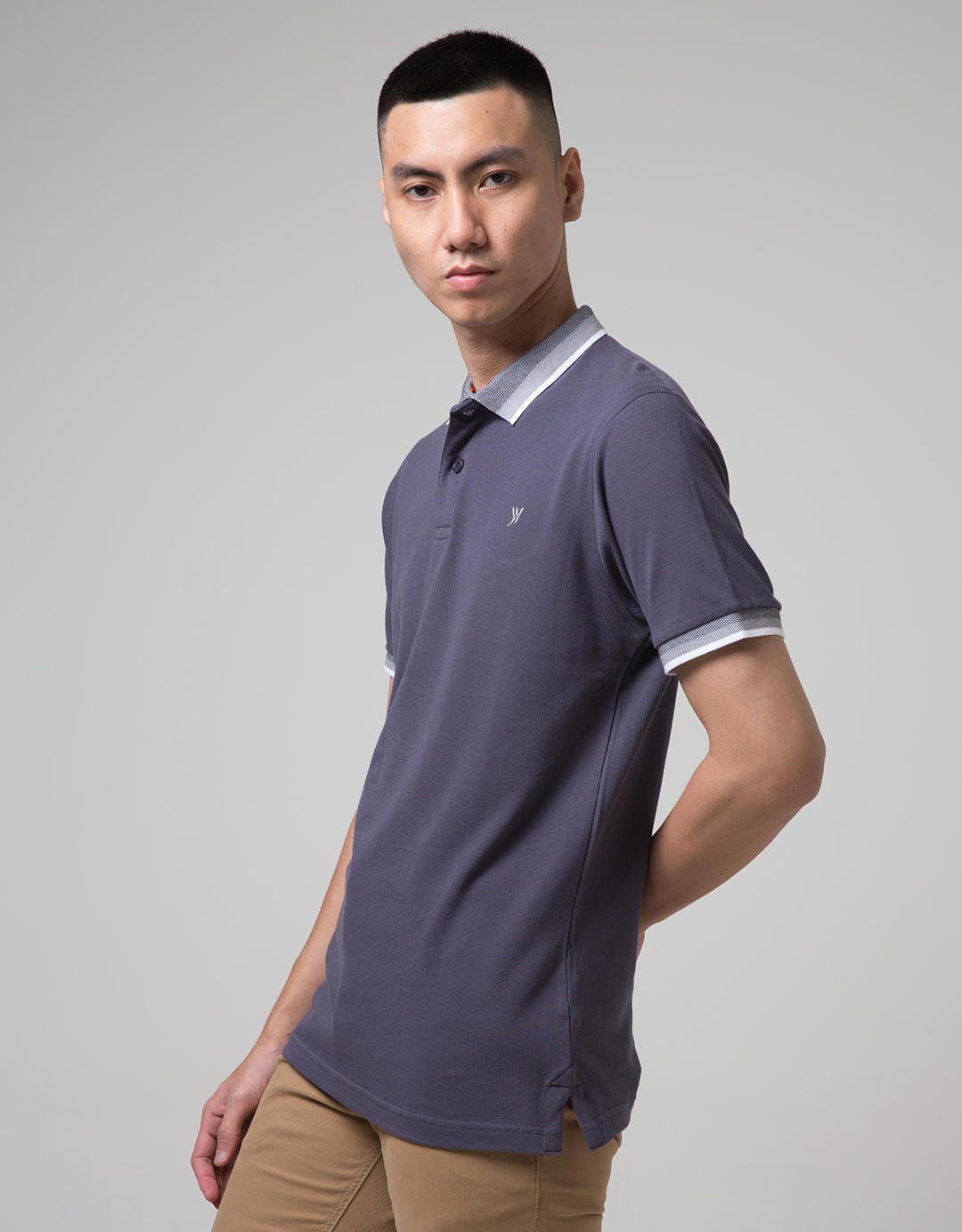 G10055A-Grey Polo Sh