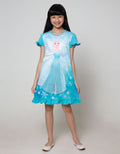 Disney Short Sleeve Midi Dress Frozen Elsa Tile Manik