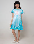 Disney Short Sleeve Midi Dress Frozen Elsa Tile Manik