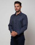 Stanley Adams Long Sleeve Shirt Check Point Collar