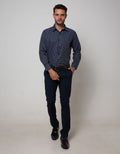 Stanley Adams Long Sleeve Shirt Check Point Collar