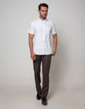 Stanley Adams Short Sleeve Shirt Check Dobby