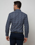 Stanley Adams Long Sleeve Shirt Print Slim Point Collar