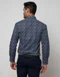 Stanley Adams Long Sleeve Shirt Print Slim Point Collar