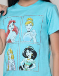 Disney Short Sleeve T-Shirt Basic Princess In The Square