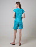 Cynthia Piyama Set Pants Round Neck Motif Printed Cat