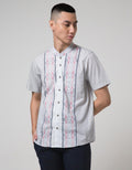 Red Cliff Kemeja Koko Big Stripe Pria Lengan Pendek