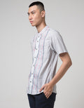 Red Cliff Kemeja Koko Big Stripe Pria Lengan Pendek