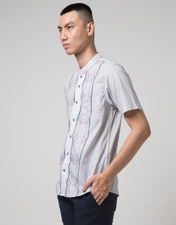 Red Cliff Kemeja Koko Big Stripe Pria Lengan Pendek