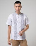 Red Cliff Triangle Stripe Men's Short Sleeve Koko Shirt