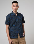 Red Cliff Short Sleeve Shirt Full Print Motif