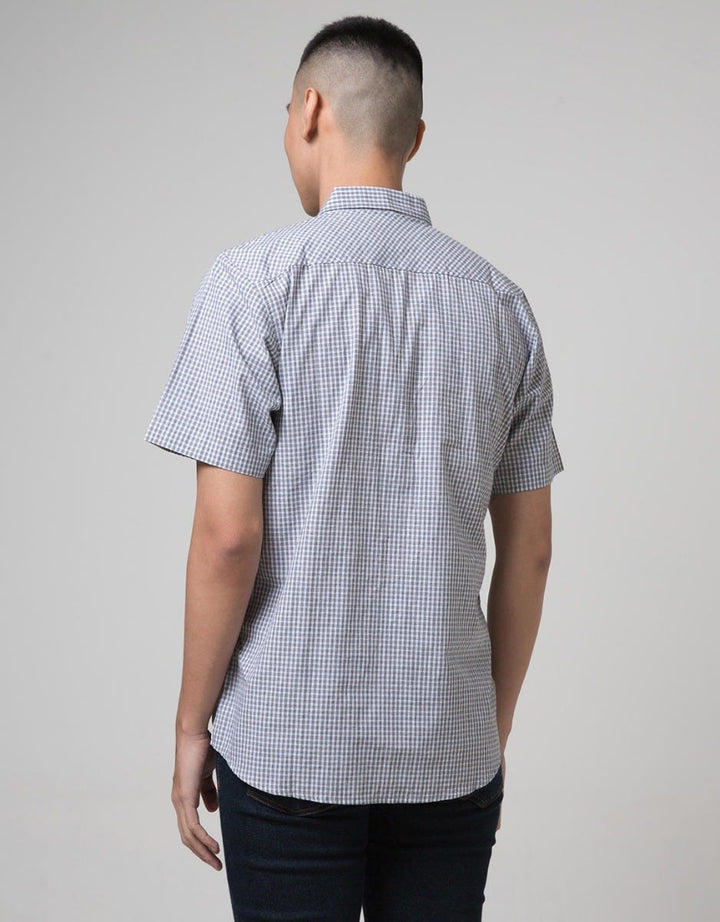 Red Cliff Kemeja Lengan Pendek Small Plaid Print