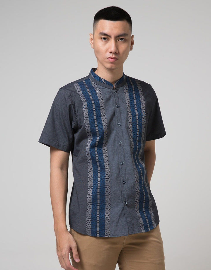 Red Cliff Multi Stripe Kemeja Koko Pria Lengan Pendek