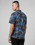 Red Cliff Kemeja Pria Lengan Pendek Sea Print