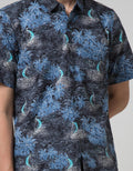 Red Cliff Kemeja Pria Lengan Pendek Sea Print