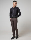 Red Cliff Casual Motif Kemeja Pria Lengan Panjang
