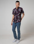 Red Cliff Kemeja Motif Pria Lengan Pendek