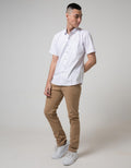 Red Cliff Fashionable Kemeja Pria Lengan Pendek