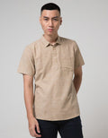 Red Cliff  Single Chest Pocket Kemeja Pria Lengan Pendek