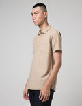 Red Cliff  Single Chest Pocket Kemeja Pria Lengan Pendek