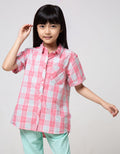 Cardinal Kids Girl Plaid Short Sleeve Shirt