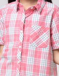 Cardinal Kids Girl Plaid Short Sleeve Shirt