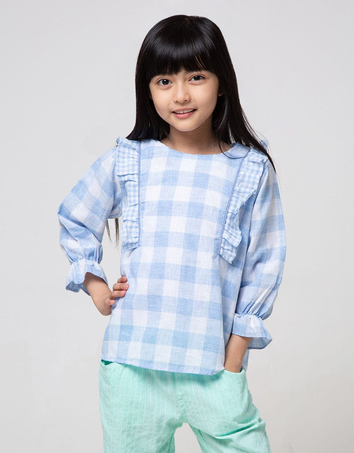 Cardinal Kids Girl Plaid Motif Blouse