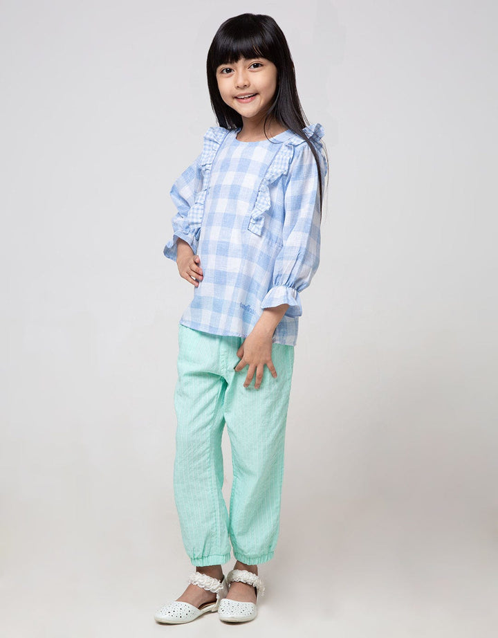 Cardinal Kids Girl Plaid Motif Blouse