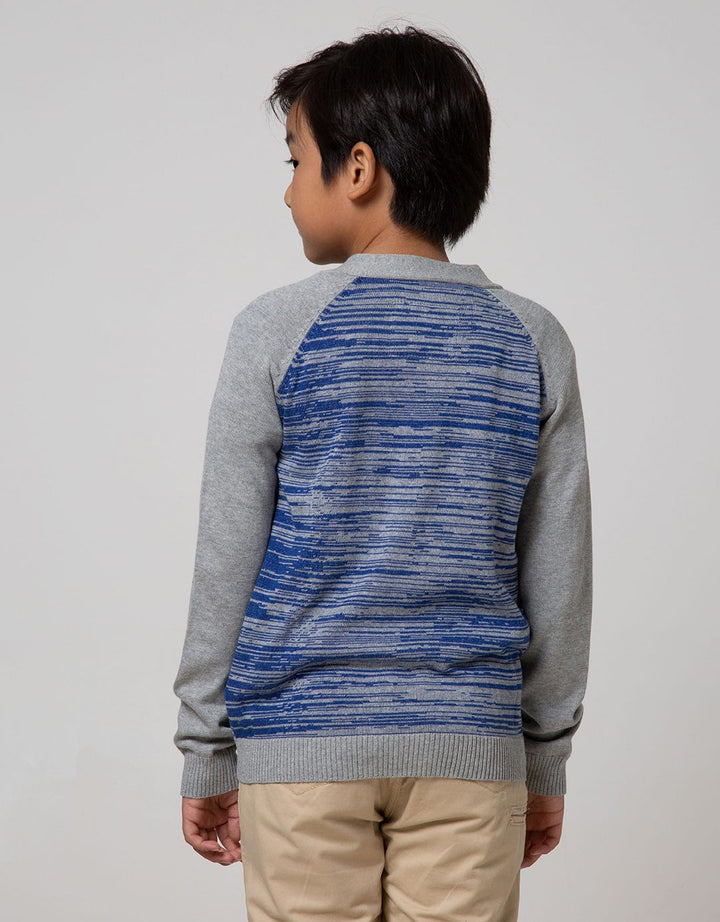 Cardinal Kids Boy Motif V-Neck Sweater