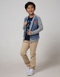 Cardinal Kids Boy Motif V-Neck Sweater
