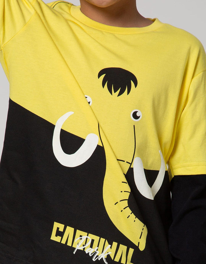 Cardinal Kids Boy Elephant T-Shirt Long Sleeve