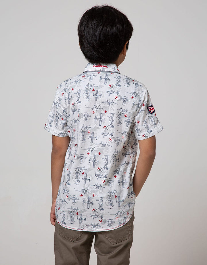 Cardinal Kids Boy Plane Short Sleeve Shirt