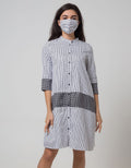 Minimal Below Knee Stripe Dress