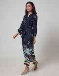 Minimal Dark Sky Mural Long Dress