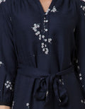 Minimal Dark Sky Mural Long Dress