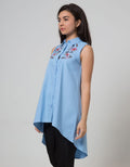 Minimal Emb Slvless Tunic Tender