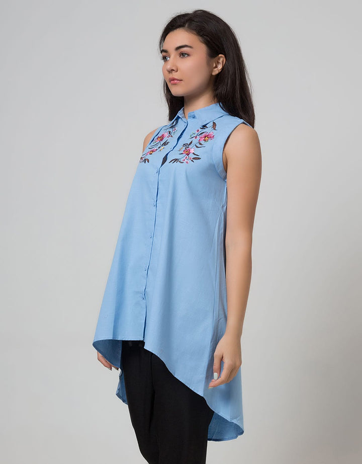Minimal Emb Slvless Tunic Tender