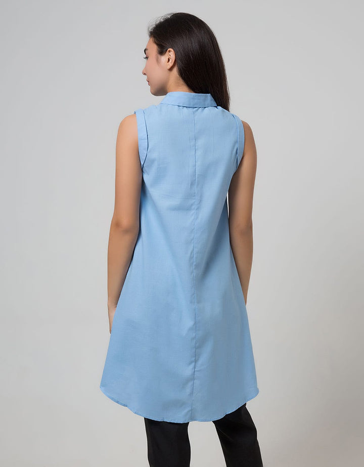 Minimal Emb Slvless Tunic Tender
