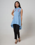 Minimal Emb Slvless Tunic Tender