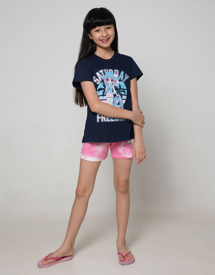 Aero Kids Short Pants Tie Dye Unicorn Rainbow