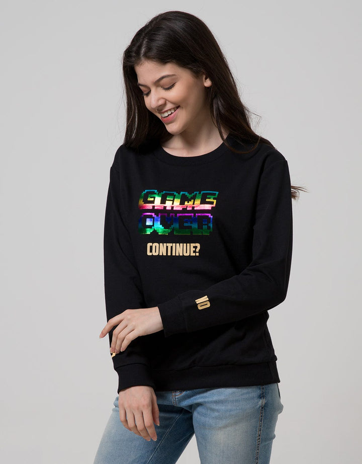 Nevada Sweatshirt Solid Foil Game Over