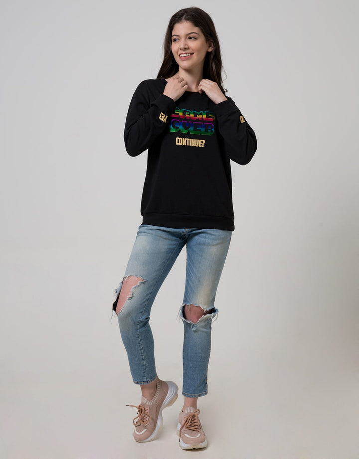 Nevada Sweatshirt Solid Foil Game Over