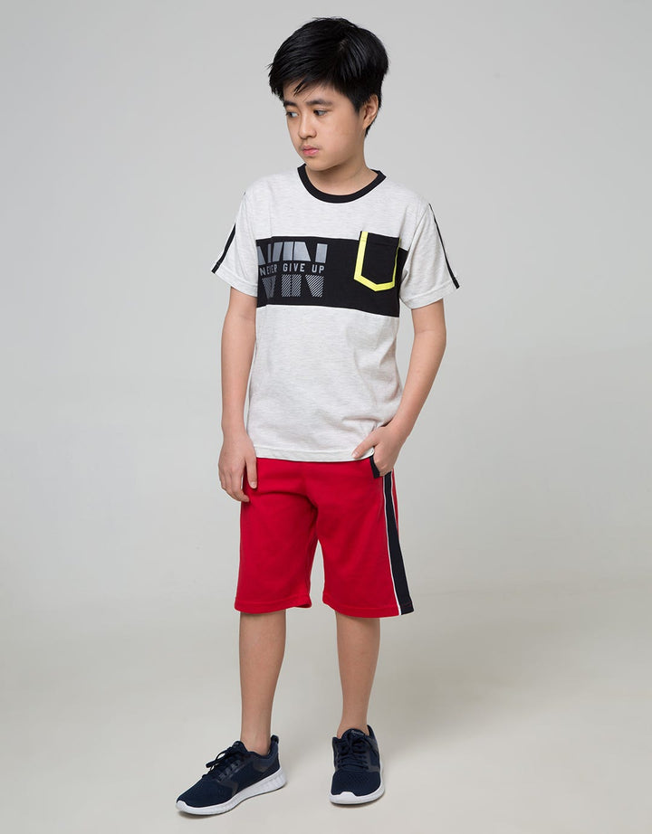 Nevada Kids Short Pants Knit Side Block