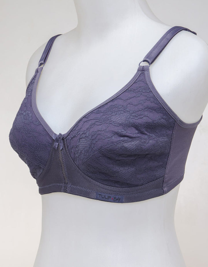 Tulip Sexy Lace Non Wire Bra Floral Wanita
