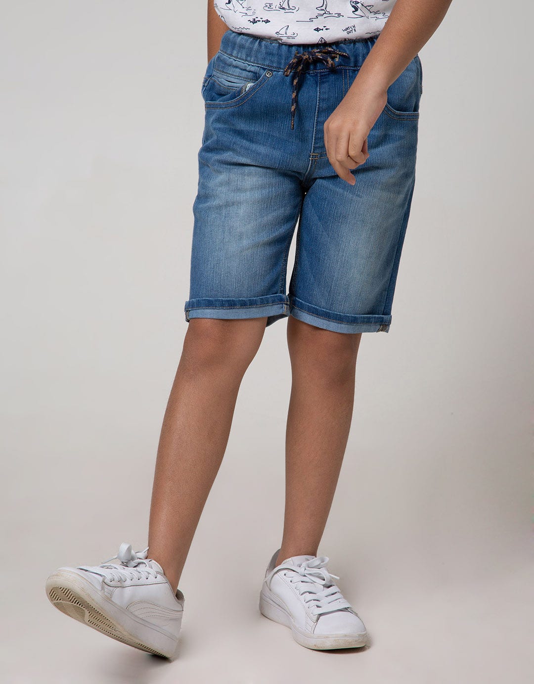 DENIM SHORTS RUBBER L