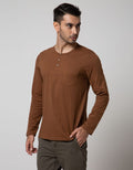 Men's Top Lillac Henley Shirt