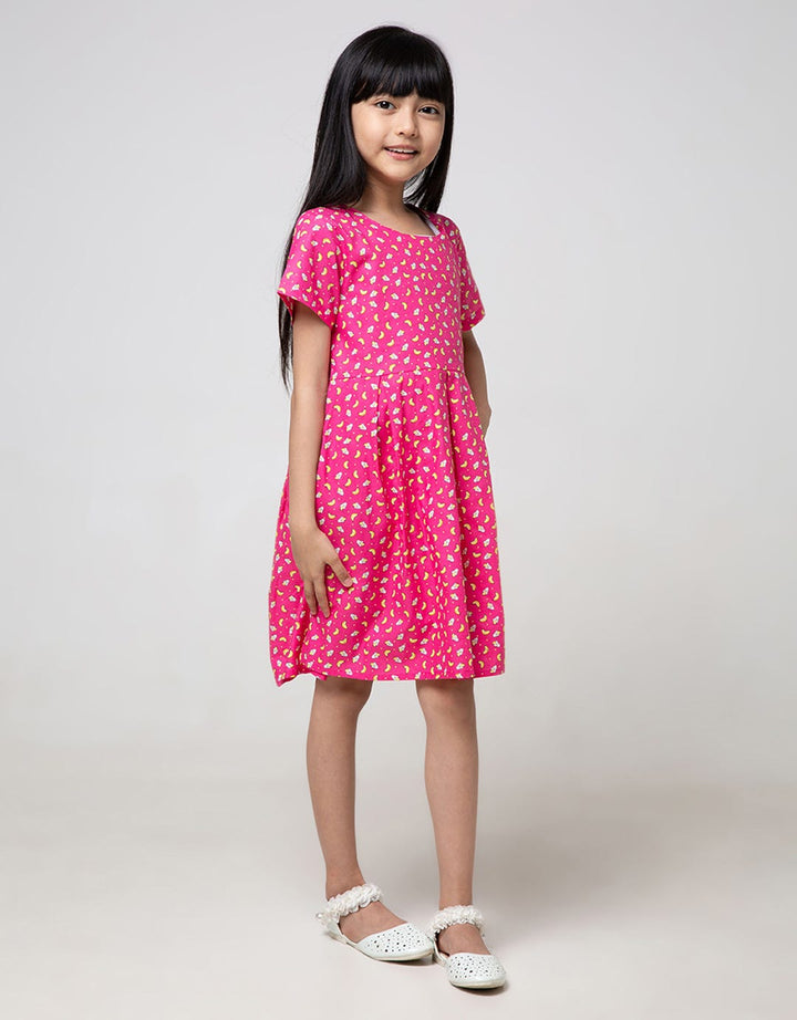 Pingu Moon Short Sleeve Dress for Girls