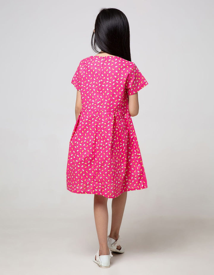 Pingu Moon Short Sleeve Dress for Girls