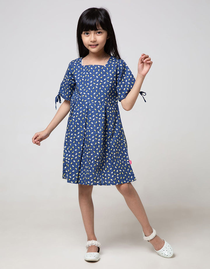 Pingu Moon Dress Anak Perempuan