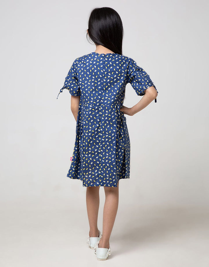 Pingu Moon Dress Anak Perempuan
